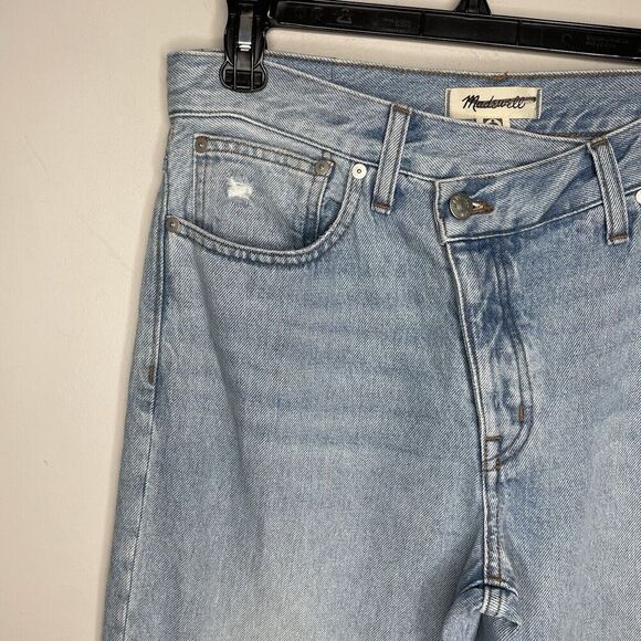 MADEWELL Low Slung Straight Jeans Women 27 Light Wash Slouchy 100% Cotton NO655 - Picture 5 of 16